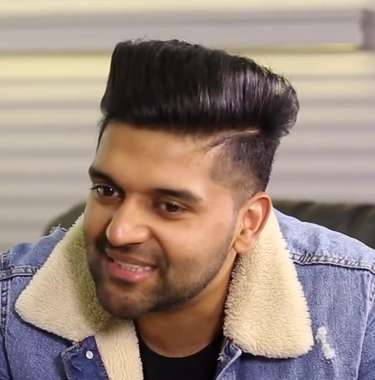 Celebrity Hairstyle of Guru Randhawa from Daaru Wargi and Pitbull,  Bollywood Hungama Interview, 2018 | Charmboard