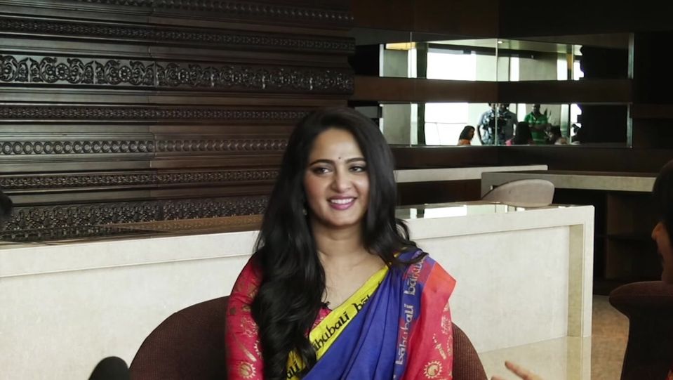 Anushka Shetty in Blue Saree Outfit - Celebrity Clothing | Charmboard